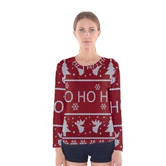 Ugly Christmas Sweater Women s Long Sleeve Tee
