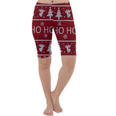 Ugly Christmas Sweater Cropped Leggings 