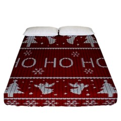 Ugly Christmas Sweater Fitted Sheet (California King Size)