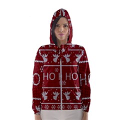 Ugly Christmas Sweater Hooded Wind Breaker (Women)