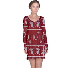 Ugly Christmas Sweater Long Sleeve Nightdress