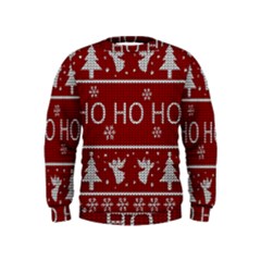 Ugly Christmas Sweater Kids  Sweatshirt by Valentinaart