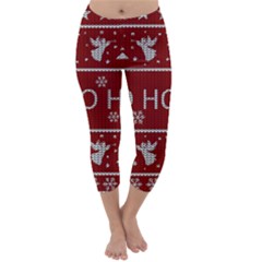 Ugly Christmas Sweater Capri Winter Leggings 