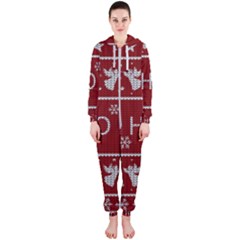 Ugly Christmas Sweater Hooded Jumpsuit (Ladies) 