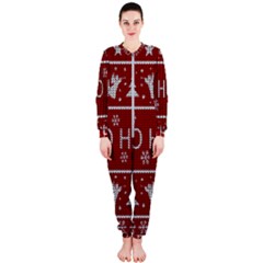 Ugly Christmas Sweater OnePiece Jumpsuit (Ladies) 