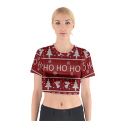 Ugly Christmas Sweater Cotton Crop Top