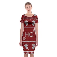 Ugly Christmas Sweater Classic Short Sleeve Midi Dress