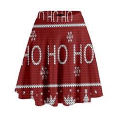 Ugly Christmas Sweater High Waist Skirt