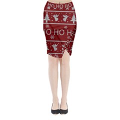 Ugly Christmas Sweater Midi Wrap Pencil Skirt