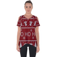Ugly Christmas Sweater Cut Out Side Drop Tee