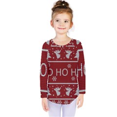 Ugly Christmas Sweater Kids  Long Sleeve Tee