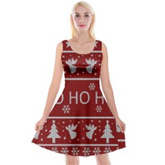 Ugly Christmas Sweater Reversible Velvet Sleeveless Dress