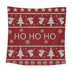 Ugly Christmas Sweater Square Tapestry (Large)