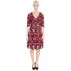 Ugly Christmas Sweater Wrap Up Cocktail Dress