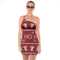Ugly Christmas Sweater One Soulder Bodycon Dress