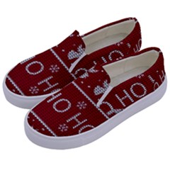 Ugly Christmas Sweater Kids  Canvas Slip Ons