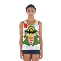 Jesus - Christmas Sport Tank Top  by Valentinaart