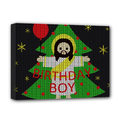 Jesus - Christmas Deluxe Canvas 16  X 12   by Valentinaart