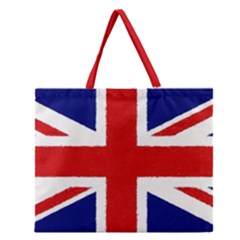 Union Jack Pencil Art Zipper Large Tote Bag by picsaspassion