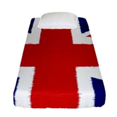 Union Jack Watercolor Drawing Art Fitted Sheet (single Size) by picsaspassion