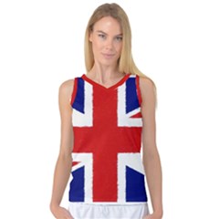 Union Jack Watercolor Drawing Art Women s Basketball Tank Top by picsaspassion