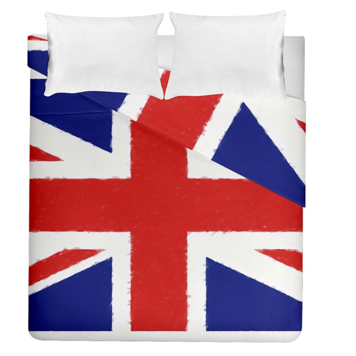 Union Jack watercolor drawing art Duvet Cover Double Side (Queen Size)