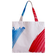 France Flag, Banner Watercolor Painting Art Zipper Grocery Tote Bag