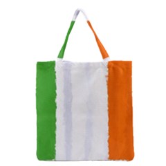 Flag Ireland, Banner Watercolor Painting Art Grocery Tote Bag by picsaspassion