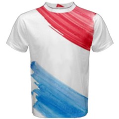 Tricolor Banner Watercolor Painting Art Men s Cotton Tee by picsaspassion