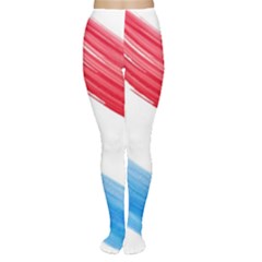 Tricolor Banner Watercolor Painting Art Women s Tights