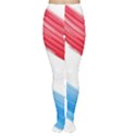 Tricolor banner watercolor painting art Women s Tights View1