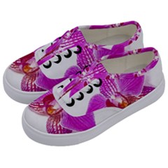 Lilac Phalaenopsis Flower, Floral Oil Painting Art Kids  Classic Low Top Sneakers by picsaspassion