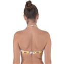 Phalaenopsis Yellow flower, floral oil painting art Halter Bandeau Bikini Top View2