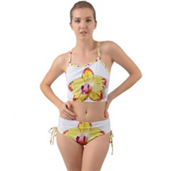 Phalaenopsis Yellow Flower, Floral Oil Painting Art Mini Tank Bikini Set by picsaspassion