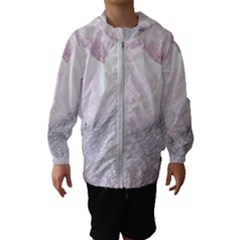 Rose Pink Flower  Floral Pencil Drawing Art Hooded Wind Breaker (kids) by picsaspassion