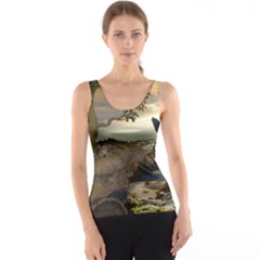 The Lonely Wolf On The Flying Rock Tank Top by FantasyWorld7