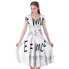 E=mc2 Formula Physics Relativity Cap Sleeve Wrap Front Dress by picsaspassion