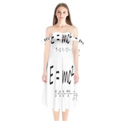 E=mc2 Formula Physics Relativity Shoulder Tie Bardot Midi Dress by picsaspassion