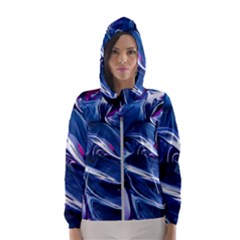 Abstract Acryl Art Hooded Wind Breaker (Women)