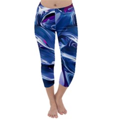 Abstract Acryl Art Capri Winter Leggings 