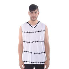 Barbed Wire Black Men s Basketball Tank Top
