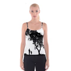 Black Father Daughter Natural Hill Spaghetti Strap Top