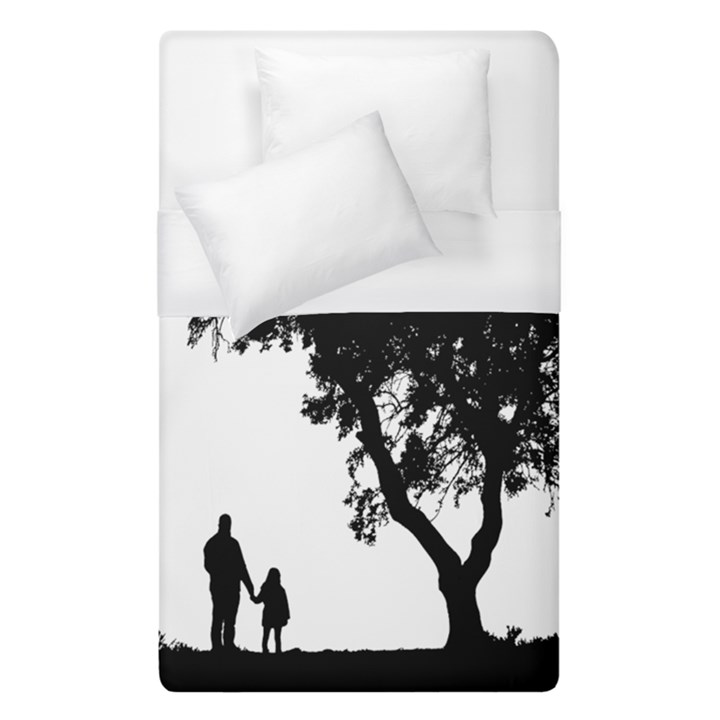 Black Father Daughter Natural Hill Duvet Cover (Single Size)