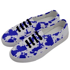 Blue Plaint Splatter Men s Classic Low Top Sneakers