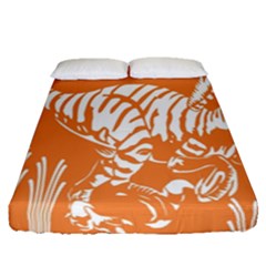 Animals Dinosaur Ancient Times Fitted Sheet (queen Size) by Mariart