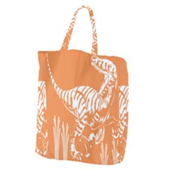 Animals Dinosaur Ancient Times Giant Grocery Zipper Tote