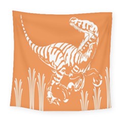 Animals Dinosaur Ancient Times Square Tapestry (large) by Mariart