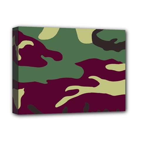 Camuflage Flag Green Purple Grey Deluxe Canvas 16  X 12  