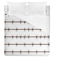 Barbed Wire Brown Duvet Cover (queen Size) by Mariart