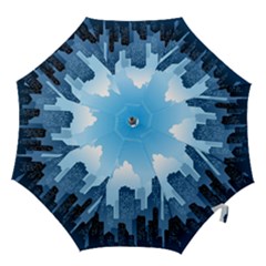 City Building Blue Sky Hook Handle Umbrellas (large)